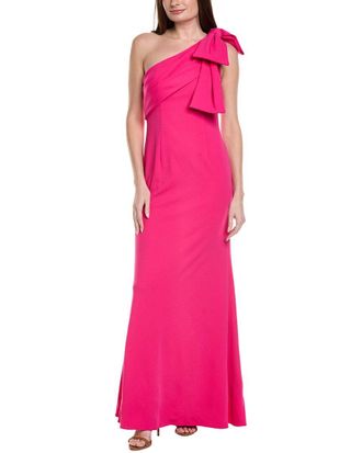 Adrianna Papell Stretch Crepe One-Shoulder Mermaid Gown