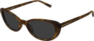 Saint Laurent SL 822 Zonnebril - Dames - Zonnebrillen - Bruin - 52 MM - Accessoires