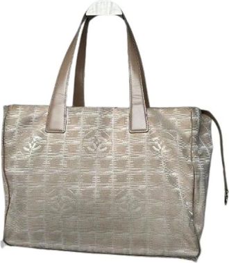 Chanel Pre-owned New Travel Line Tote Bag - Dames - Vintage Shopper - Beige - ONE Size - Leer - Vintage