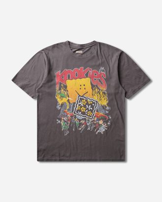 KAPITAL Men s 20/-Jersey Crew T-Shirt (Buster Peckish Bowy) Black