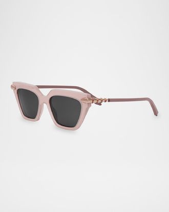 Bulgari Serpenti Acetate & Nylon Cat-Eye Sunglasses