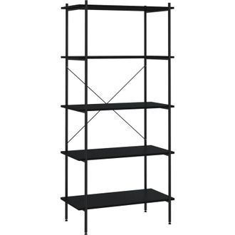 vidaXL 5-Tier Shelving Unit Black 80x40x163 cm vidaXL