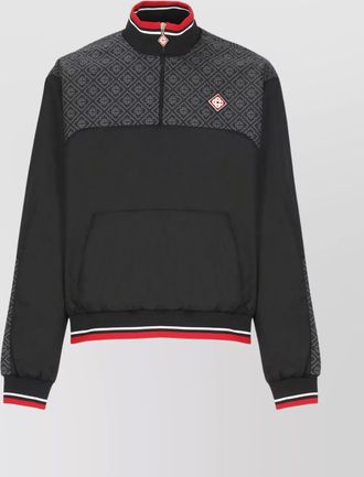 Casablanca high neck zip sweatshirt front pocket