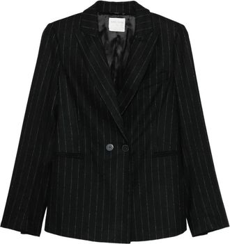 Forte_Forte Blazer doppiopetto gessato - Nero