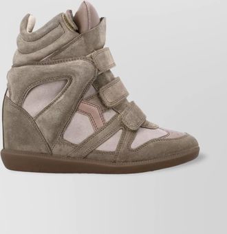 Isabel Marant leather wedge hi-top sneakers