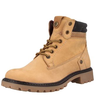 Wrangler Creek Leather Tan Womens Lace Up Boots - Size UK 4