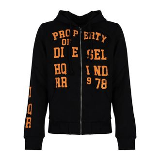 Diesel S-Ginn Hood Zip - Sweatshirts & Hoodies - Hombre - Negro - S