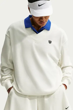 Nike Womens Fairway Fresh Dri-FIT Fleece Golf Top in White | IO0359-133