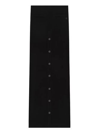 Courr&egrave;ges Gonna lunga con bottoni - Nero