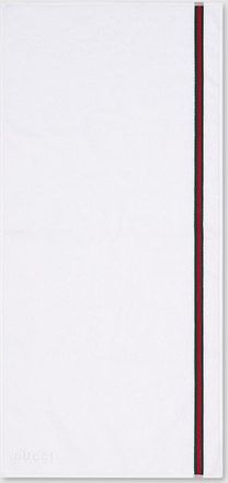 Gucci Cotton Blend Sports Towel With Web, White, Cotton