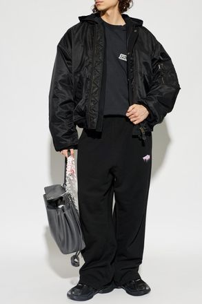 Balenciaga Wide-leg Sweatpants, Mens, Black