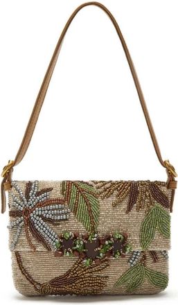 Maliparmi Shoulder Bags, female, Beige, Size: ONE SIZE Silver Garden Small Shoulder Bag