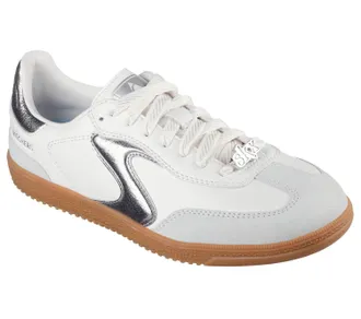 Skechers Womens Hotshot Cool Glow Sneakers In White/silver