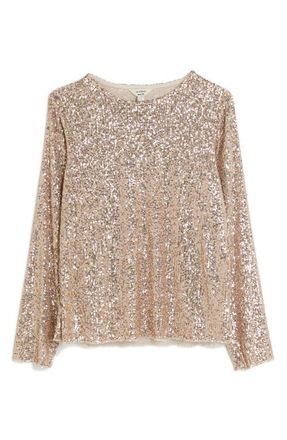 River Island Sequin Top in Rose at Nordstrom, Size 2