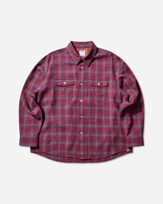 Visvim Men s Lumber Check Longsleeve Shirt Red