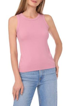 Halogen Fitted Ribbed Tank Top in Mauvewood at Nordstrom Rack, Size X-Large