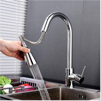 Trade Shop Trade Shop - Miscelatore Esy52923 Acciaio Con Doccetta Allungabile Lavandino Rubinetteria