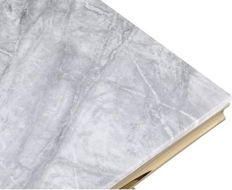 Best Master Furniture Ivane Stone Marble Laminate Gold Coffee Table