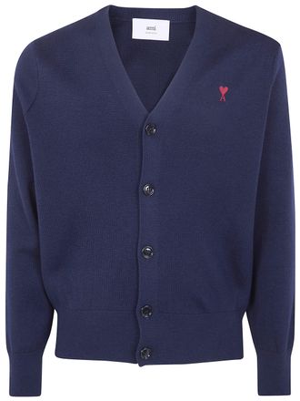 Ami Cardigan With Contrasted Ami De Coeur