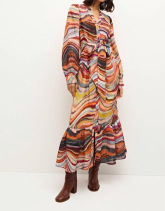 Marie Oliver Hannon Dress In Ammolite Strripe