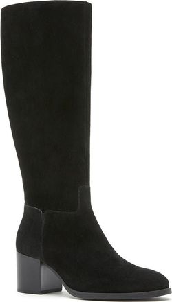 La Canadienne Wander City Dry Waterproof Knee High Boot in Black Suede at Nordstrom, Size 7.5