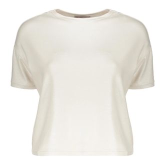 Herno T-shirt van jersey met korte mouwen - Dames - T-shirts - Beige - 2XS - Tops