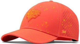 Melin A-Game Neon Drip Hydro Performance Snapback Hat in Infrared at Nordstrom, Size X-Large