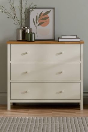Julian Bowen Coxmoor 3 Drawer Chest in Ivory
