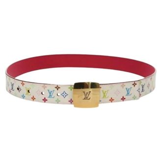 Louis Vuitton Pre-owned Belts, female, White, Size: ONE SIZE Pre-owned Vintage Monogram Multicolor Belt