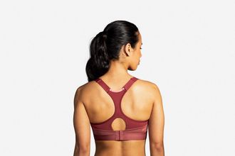Brooks Brooks Dare Racerback Womens High Impact Sports Bra - Terracotta
