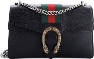 Gucci Web Dionysus Bag Leather Small shoulder bag - Zwart