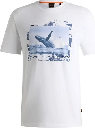 HUGO BOSS T-shirt met grafische print - Wit