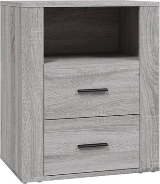 vidaXL Vidaxl - Mesita de noche madera contrachapada gris Sonoma 50x36x60 cm