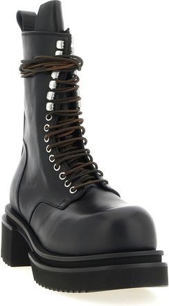 Rick Owens Bogun Combat Boot - Black