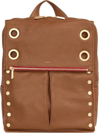 Hammitt Hammitt Montana Backpack Mahogany Pebble Brushed Gold Red Zip XL