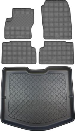 OEM Juego De Alfombrillas De Goma Para Coche Y Alfombrilla Para Maletero Para Ford C-max Ii Van (5 Puertas) De Noviembre De 2010 A Junio De 2019