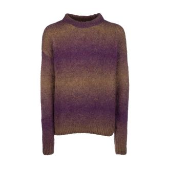 GANT Round-neck Knitwear, male, Purple, Size: XS Round-neck Knitwear