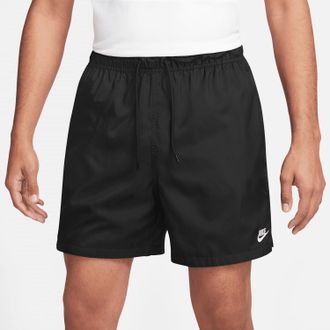 Nike Mens Club Woven Flow Shorts In Black/white