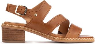 Pikolinos Womens White Leather Heel Sandals, Brandy, 5 UK