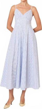 Rosie Assoulin Cami Maxi Dress In Blue Stripe