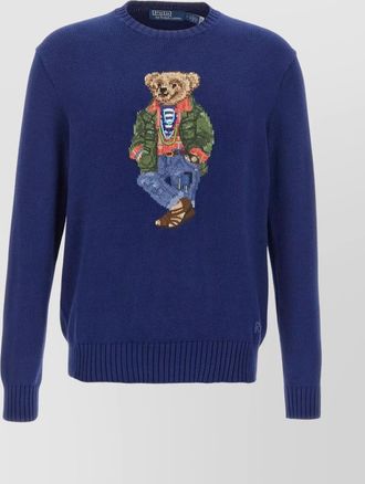 Polo Ralph Lauren bear crew neck embroidered sweater