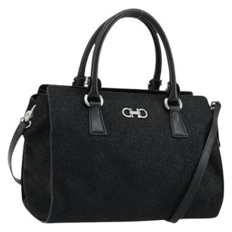 Ferragamo Pre-owned Handbags, female, Black, Size: ONE SIZE Pre-owned Hand Bag
