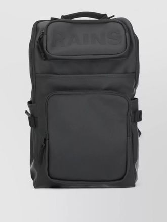 Rains waterproof backpack top handle adjustable straps