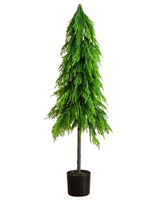 Nearly Natural 5Ft. Artificial Real Touch Down Swept Norfolk Pine Tree
