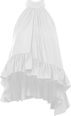 Azeeza Plath ruffled cotton blouse - women - pure cotton - XXXL - White