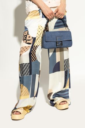 Fendi Shoulder Bag Baguette Medium, Womens, Blue