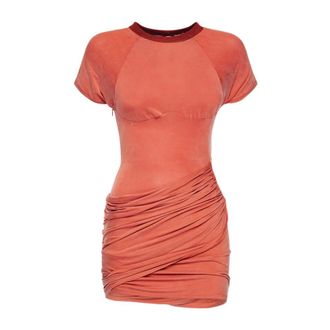 Jacquemus Party Dresses, female, Red, Size: XL La Robe Espelho Court