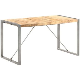 vidaXL Mesa De Comedor Madera Maciza De Mango Rugosa 140x70x75 Cm Vidaxl
