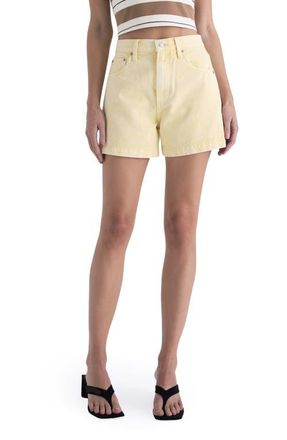 Pistola Denim Saige High Waist Denim Shorts in Yellow at Nordstrom, Size 24