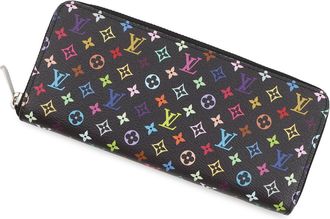 Louis Vuitton Monogram Multicolore Black Multi-Color Noir Monogram Long Wallet (Bi-Fold) (Pre-Owned)